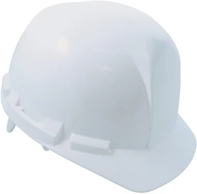 SAS Safety 7160-01 PVC White Cap Style Hard Hat with 4 Point Pinlock Suspension