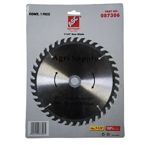 Saw Blade, 7-1/4 In. x 25.4 mm x 4 OT