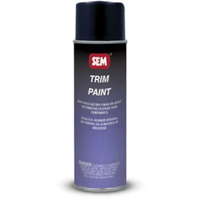 SEM Paints Trim Gloss Trim Black, 12oz Aerosol (39063)