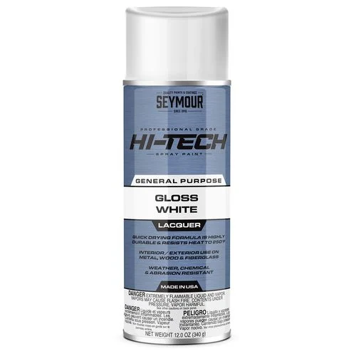 Seymour Fast Drying Laquer Spray Paint White 12 OZ