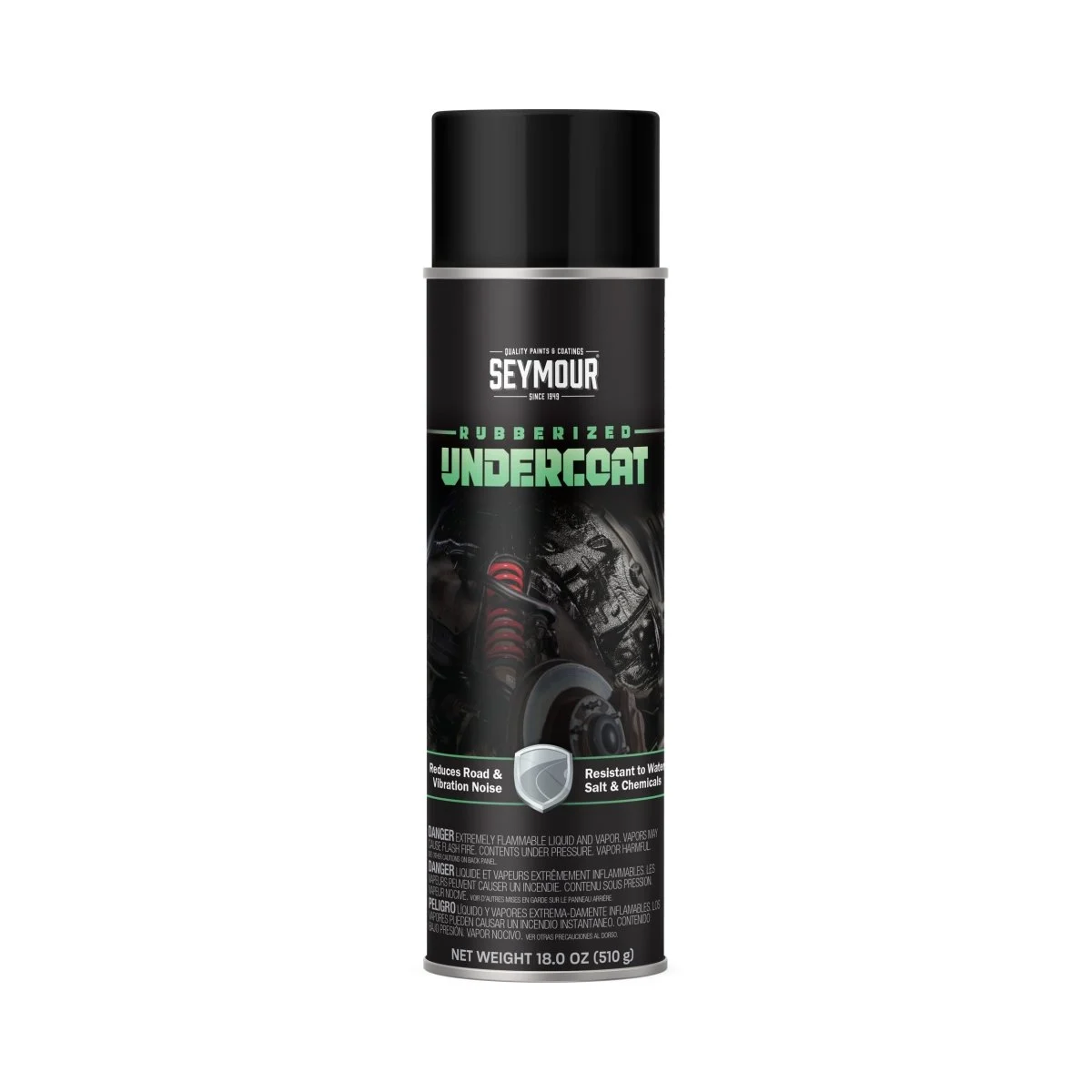 Seymour Professional Car and Truck Rubberized Undercoating Aerosol Spray, Black - Pack of 12