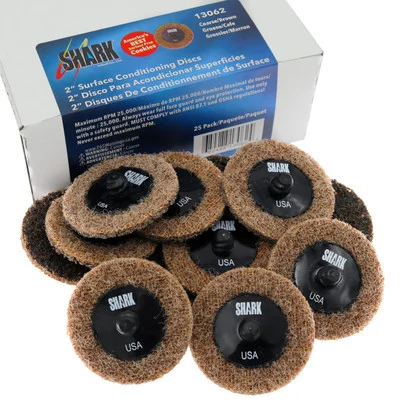 Shark Industries 13062 25 PK 2″ Star-Brite Superior Life Discs – Coarse Brown - USA