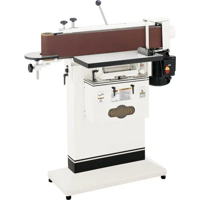 Shop Fox 1-1/2 HP 6" x 80" Edge Sander with Cast-Iron Table and Platen (W1688)