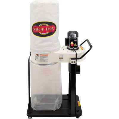 Shop Fox 1 HP Dust Collector 800 CFM Portable Filtration System (W1727)