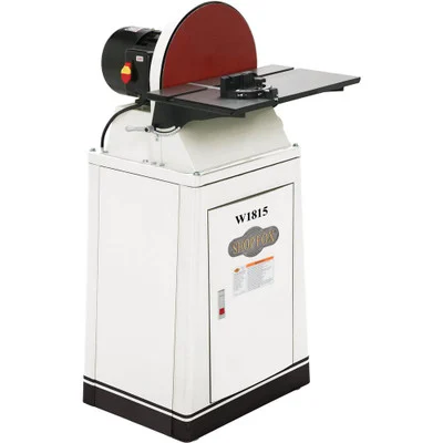 Shop Fox 15-Inch Disc Sander with Brake Precision Ground Cast-Iron Table (W1815)
