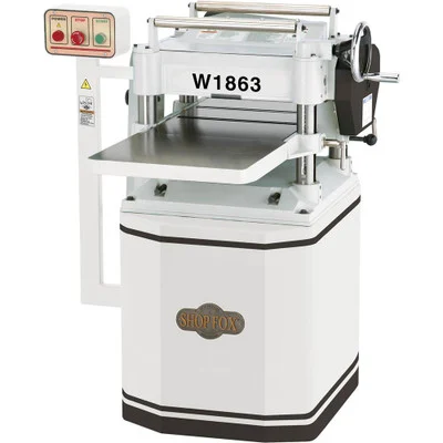 Shop Fox 15" Planer with Helical Cutterhead 3 HP Motor Two-Speed Gearbox (W1863)