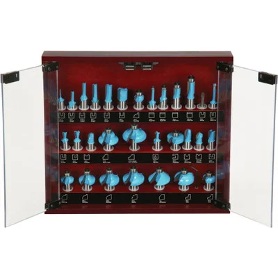Shop Fox 30-Piece Carbide Tipped Router Bit Set 1/2 Inch Shank (D3727)