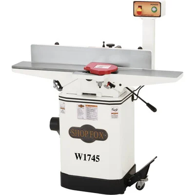 Shop Fox 6" Jointer with Mobile Base Rack-and-Pinion Fence Adjustment (W1745)