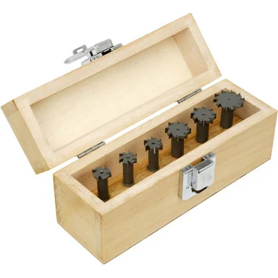 Shop Fox 6-Piece T-Slot Cutter Set with .235 Inch Shank and Storage Box (D3729)