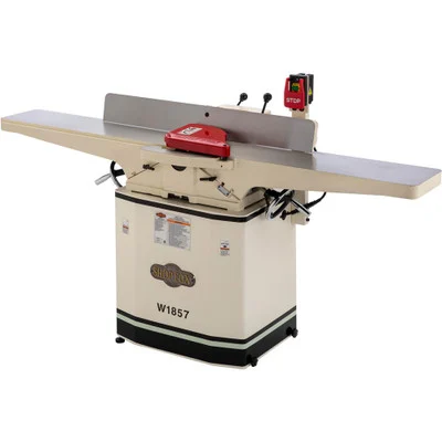 Shop Fox 8" Jointer with Mobile Base Heavy Duty Cast Iron Hand Wheels (W1857)