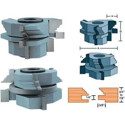 Shop Fox Stile & Rail Cabinet Shaper Cutter 1-1/4 Inch Bore (DC2178)