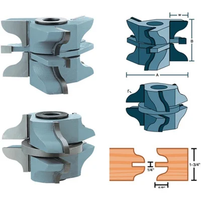 Shop Fox Stile Rail Ogee Set Entry Door Router Bits Carbide (DC2186)