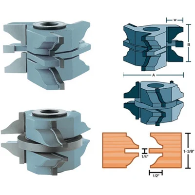 Shop Fox Stile Rail Roman Ogee Set Passage Door Router Bits Carbide (DC2184)