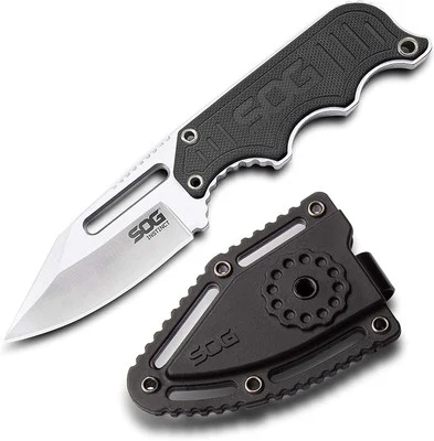 SOG Instinct Neck Knife 2.3" Satin Plain Blade G10 (SOG-NB1012-CP)