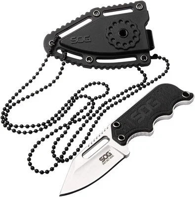 SOG NB1002 Instinct Mini Neck Knife 1.9" Satin Plain Blade (SOG-NB1002-CP)