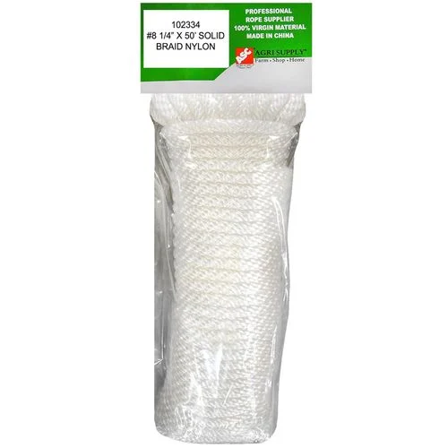 Solid Braided Nylon, # 8, 1/4 In. x 50 Ft.
