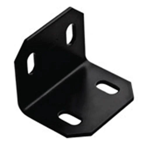 Square Corner Brace, Steel, Black, 2-2/5 In. x 3 In. x 1/8 In.