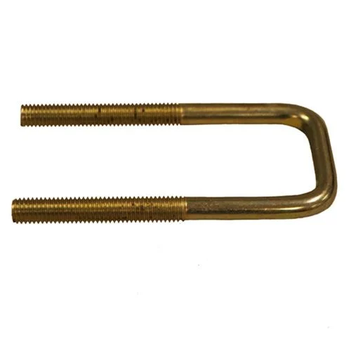 Square U Bolt 1/2" x 2" ID x 5 1/2" Inside Length Zinc Plated