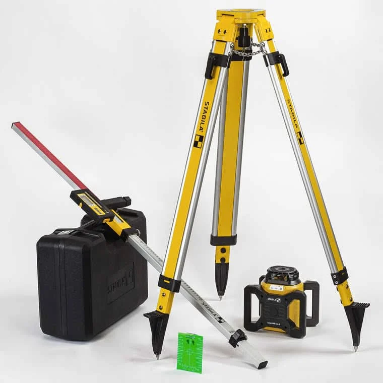 Stabila 04500TR LAR 160 G Rotation Laser Set With Tripod and Grade Rod