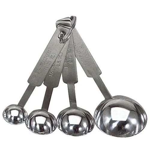Stainless Steel Measuring Spoon Set, 1/4 tsp., 1/2 tsp., 1 tsp., 1 tbsp.