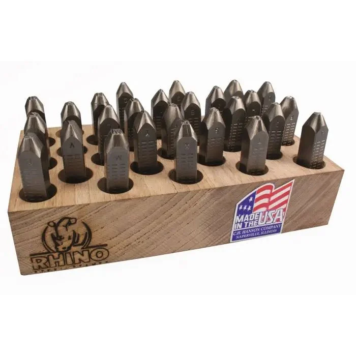 Stamp Set-3/8" Letter Rhino 26Pcs.