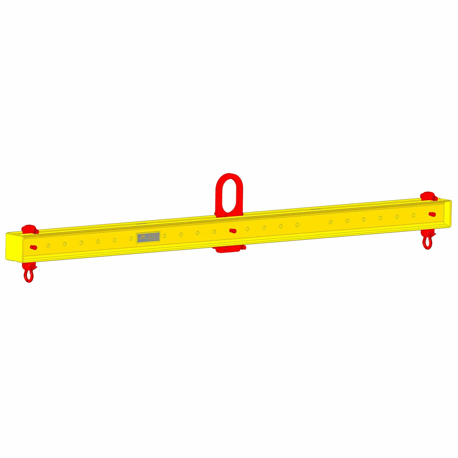 Standard Adjustable Lifting Beam w/ Shackles -2,000 lb Capacity - 6' to 12' Spread