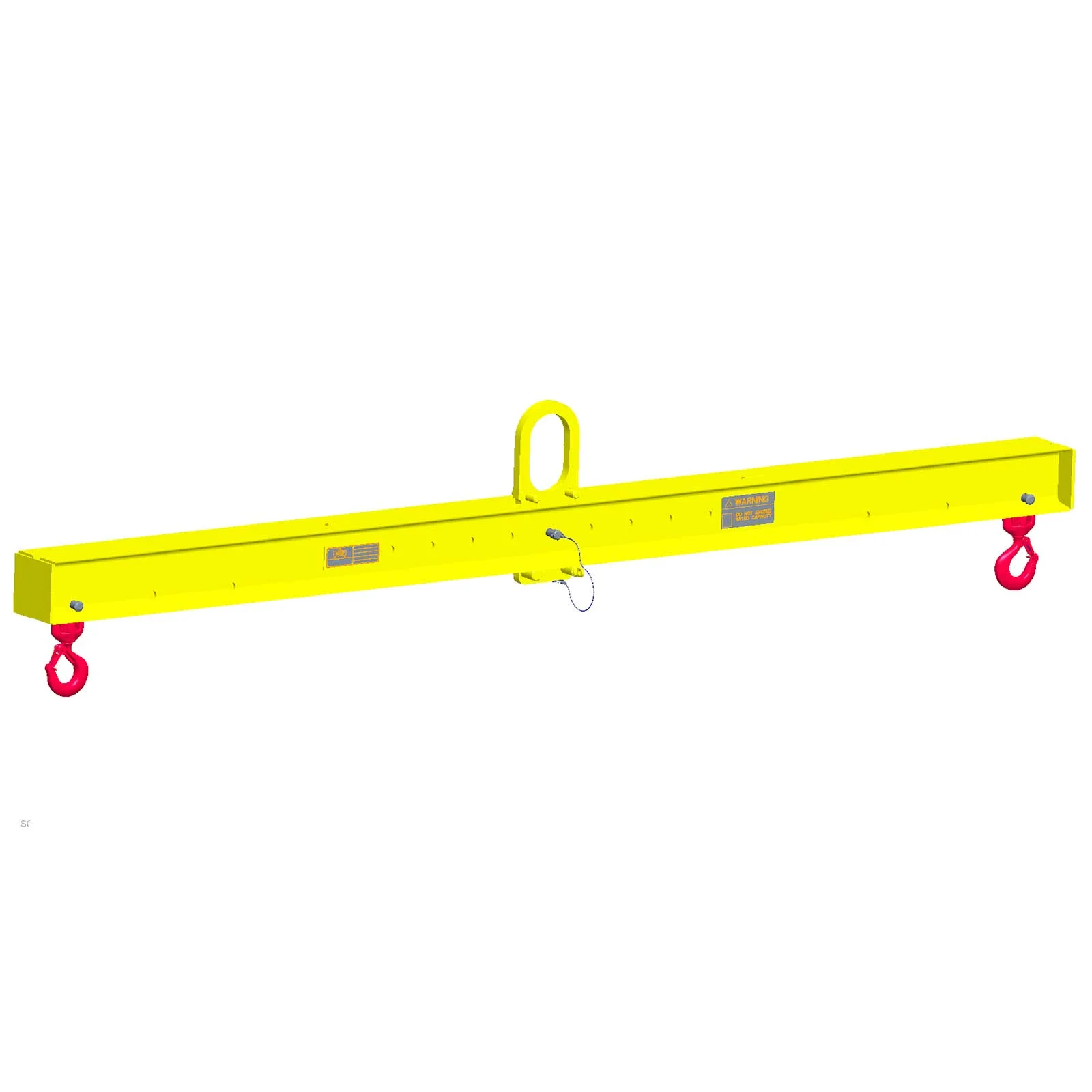 Standard Adjustable Lifting Beam w/ Swivel Hooks -6,000 Lb. Capacity - 4' to 6' Spread