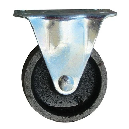 Steel Caster, Fixed Plate, 2 In. x 3/4 In.
