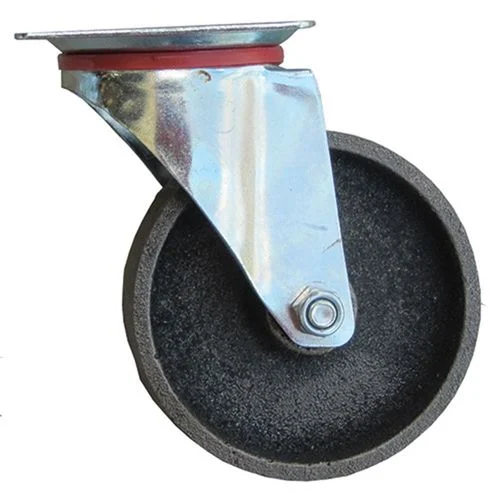 Steel Caster, Swivel Plate, 4 In. x 1-1/4 In.