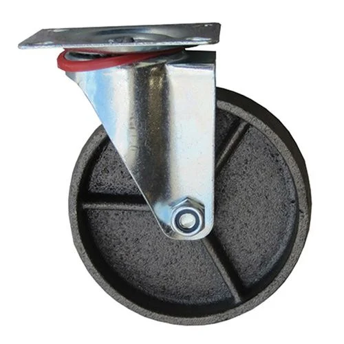 Steel Caster, Swivel Plate, 5 In. x 1-1/4 In.