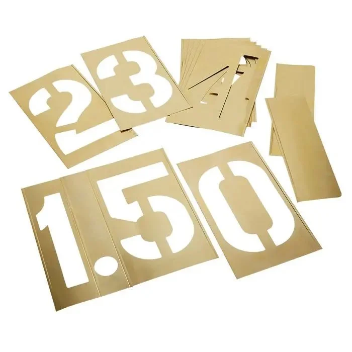 Stencil Set-Numbers 12" Brass 13Pcs.