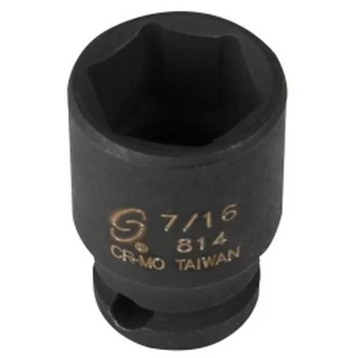 Sunex 1/4" Drive 6 Point Standard Impact Socket 7/16" (814)