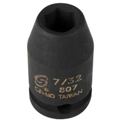 Sunex 1/4" Drive 6 Point Standard Impact Socket 7/32" (807)