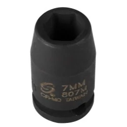 Sunex 1/4" Drive 6 Point Standard Impact Socket 7mm (807M)