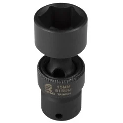 Sunex 1/4" Drive 6-Point Universal Impact Socket 15mm (815UM)