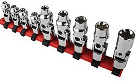 Sunex 1/4" Drive 9 Piece Universal Star Chrome Socket Set (9912)