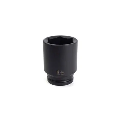 Sunex 1" Drive Deep 6-Point Impact Socket, 3" Length (596D)