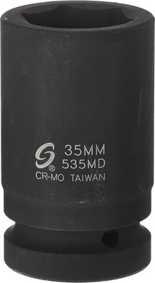 Sunex 1" Drive Deep 6 Point Impact Socket - 35mm (535MD)