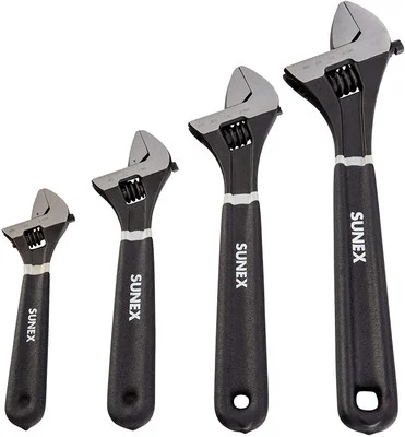 Sunex 4 Piece Wrench Set 6" 8" 10" 12" with Storage Pouch (9618A)