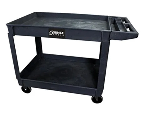 Sunex Large Plastic Utility Cart with Heavy-Duty Wheels (8036)