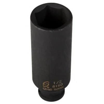 Sunex Tools 1/4" Drive 6 Point Deep Impact Socket, 1/2 Inch (816D)