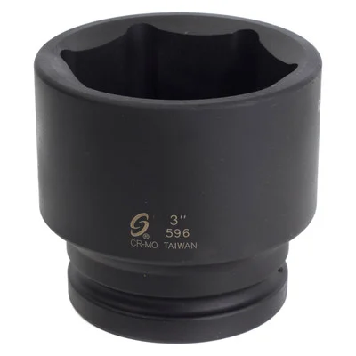 Sunex Tools 1" Drive Standard 6 Point Impact Socket 3" (596)