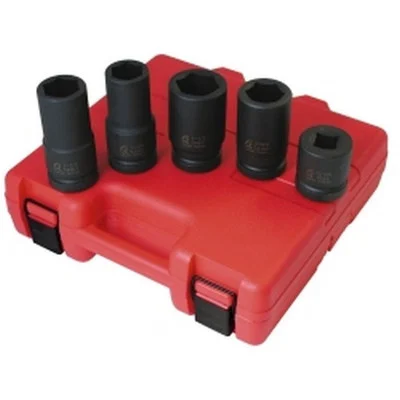 Sunex Tools 5 Piece 1" Drive 6 Point SAE and Metric Socket Set (5685)