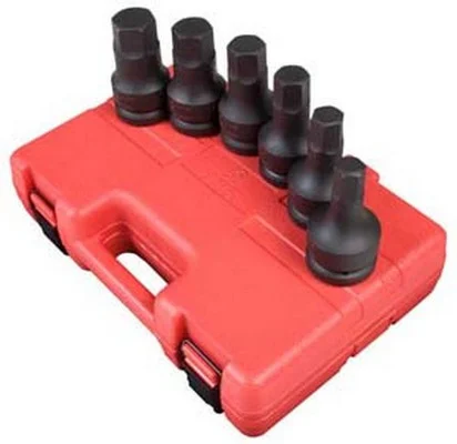 Sunex Tools 6 Pc 1" Drive SAE Hex Driver Impact Set (5606)
