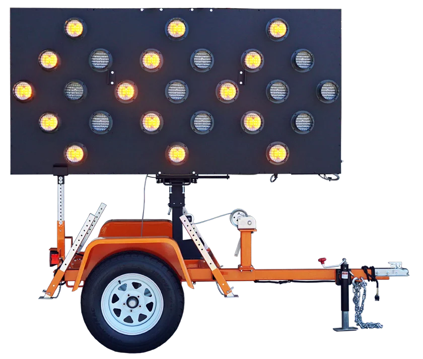 Sunray Vertical Lift Arrow Board - Winch