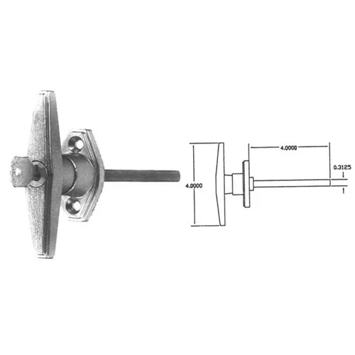 SURFACE MOUNT "T" TYPE DOOR HANDLE