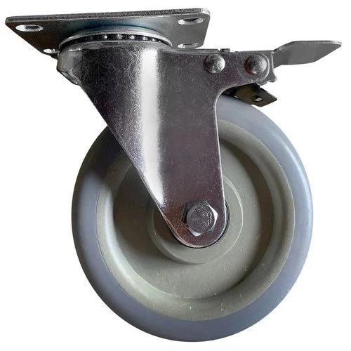 Swivel Caster with Brake, 5 In. x 1-1/4 In.