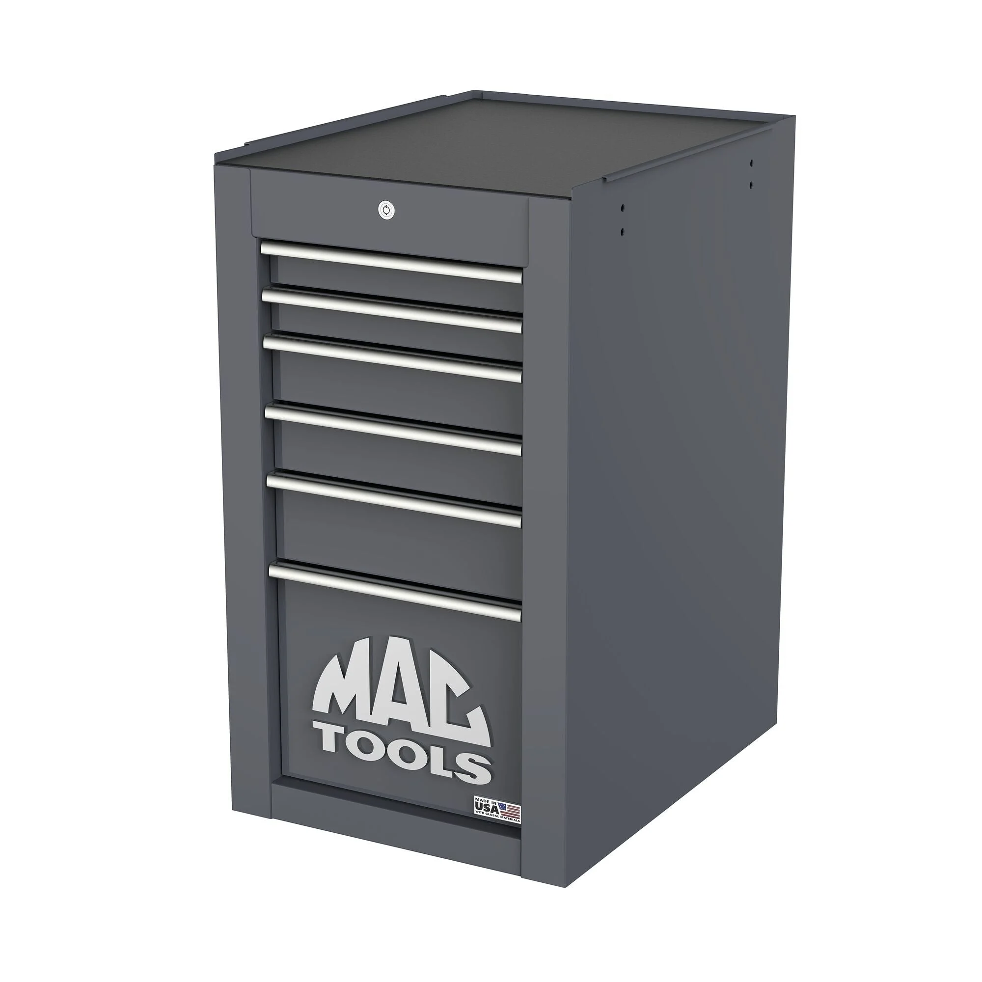 Tech™ Series 6-Drawer Side Cabinet with PowerTech™ Drawer - Carbon Gray