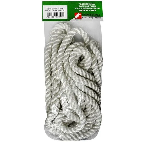 Three Strand Eye Splice Rope, 1/2 In. x 20 Ft.