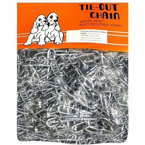 Tie Out Chain, 3/0 x 20 Ft., Galvanized